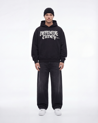 Different Times Hoodie- BLACK